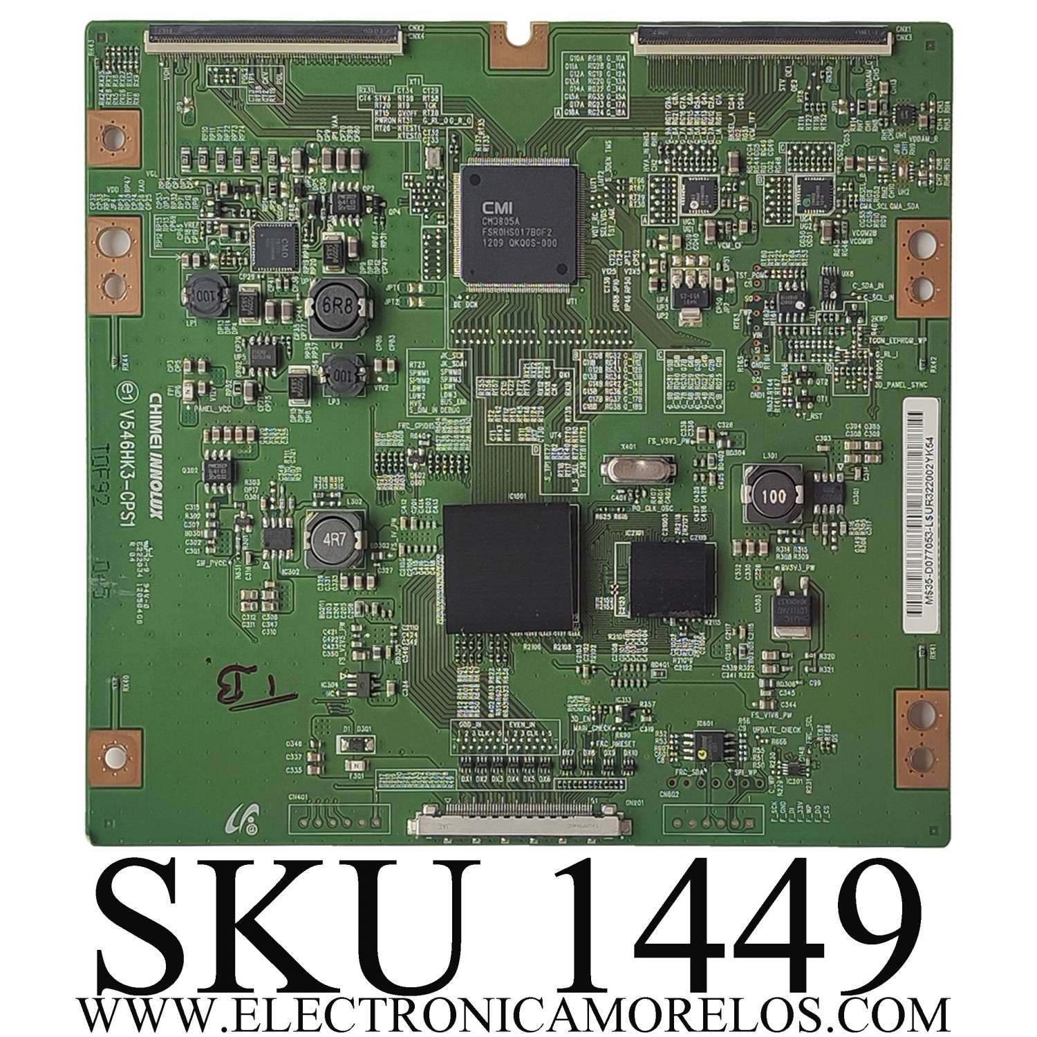 T-CON PARA TV SAMSUNG / NUMERO DE PARTE 35-D077053 / V546HK3-CPS1 / M$35-D077053-L$UR3220 / PANEL DE460CGM-C1 / MODELO UN46EH6000FXZA CS01	